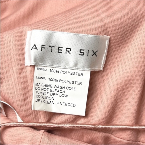 NWT‎ AFTER SIX Satin Sleeveless Halter Neck Faux Wrap Tulip Skirt Maxi Dress 16 - Picture 4 of 5